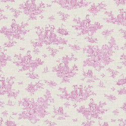 Printed Half Panama POMPADOUR2 Off-White / Pink